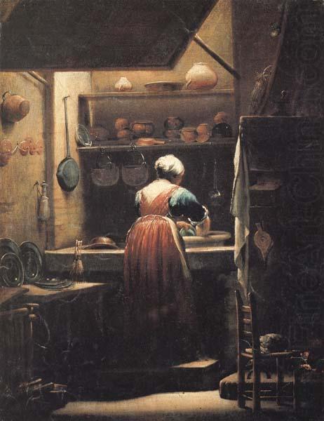 CRESPI, Giuseppe Maria The Scullery Maid china oil painting image